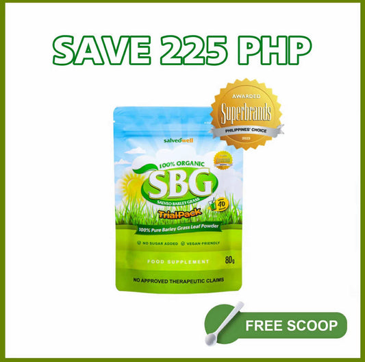 Salveo Organic Barley Grass – SBG Trial Pack (80g) | 🌟 Daily Greens for 💚 Health, ⚡ Energy & 🏋️‍♀️ Vitality